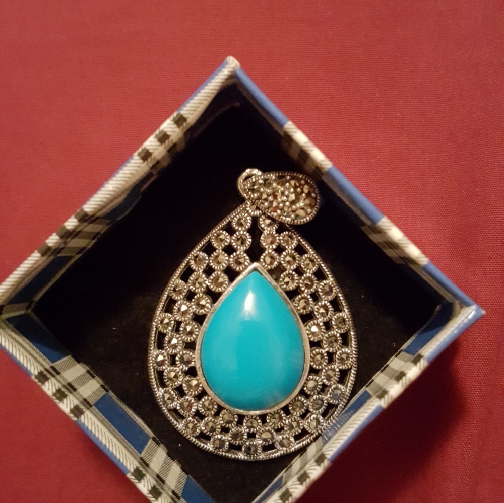 Sterling Silver Marcasite Pendant